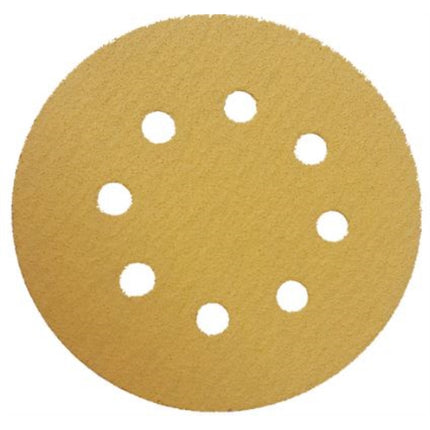 DEERFOS Dust Extraction Sandpaper, Hook-and-Loop, 8-Hole DA367 5"-#60 (x100 pack)