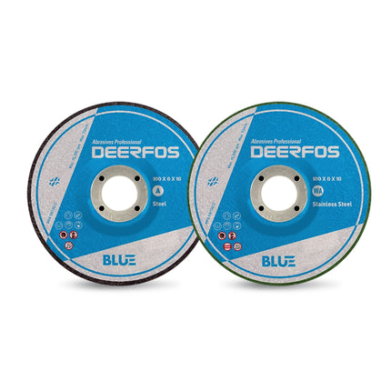 DEERFOS Depressed Center Grinding Wheel, BLUE, WA Type, 4" DEER-GW46WA