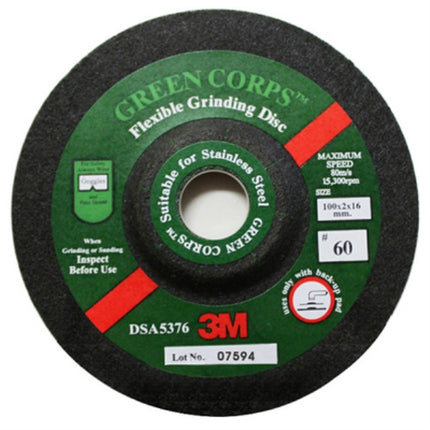3M Flexible Depressed Center Grinding Wheel 4" 3M #36×100×16.0mm×3.0T (x20 pack)