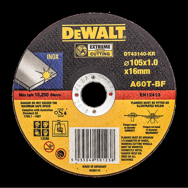 DEWALT Cut-Off Wheel (Premium, German-Made) 4" DT43140-KR
