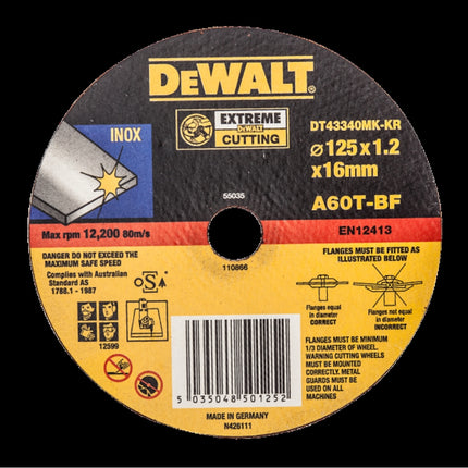 DEWALT Cut-Off Wheel (Premium, German-Made) 5" DT43340MK-KR