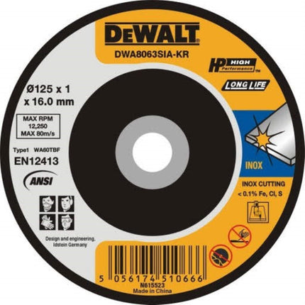 DEWALT Cut-Off Wheel (Economy) 5" DWA8063SIA-KR