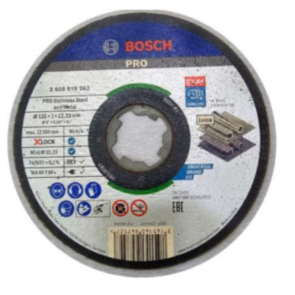 BOSCH Cut-Off Wheel (5" X-Lock), Made in China 2608619262