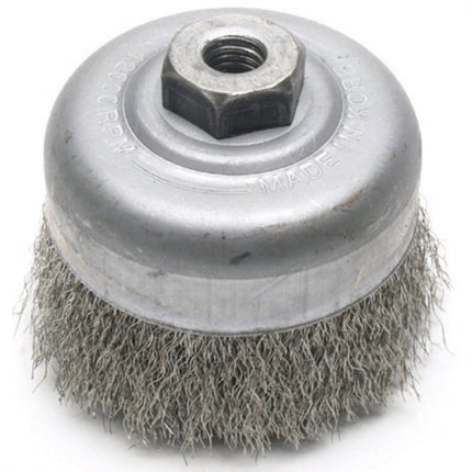 INWOO Cup Brush, Stainless 0.30mm CB-04-IW 4"×M10×1.5P(75mm) (x20 pack)