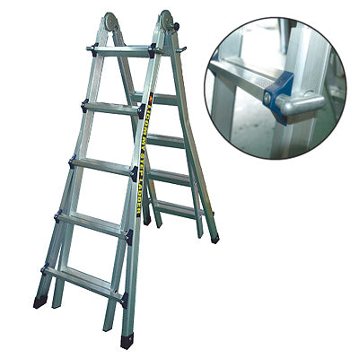 BESTO A-Frame 2-Section Multi-Purpose LS Ladder LS-45 5steps/standard:1640mm/2-section extended:2750mm/extended straight:5700mm/15.7kg