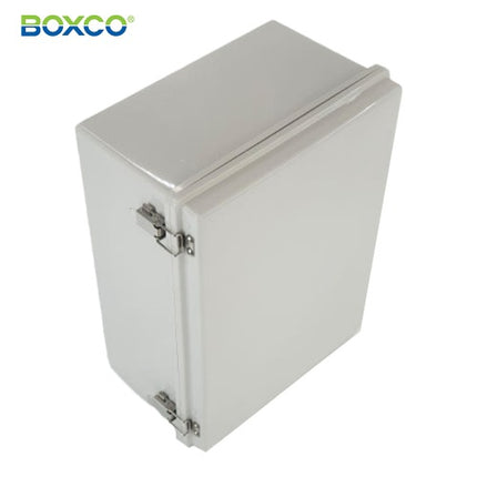 BOXCO Terminal Box, Plastic Enclosure, Hinge Type, ABS, Gray Cover BC-AGH-405020