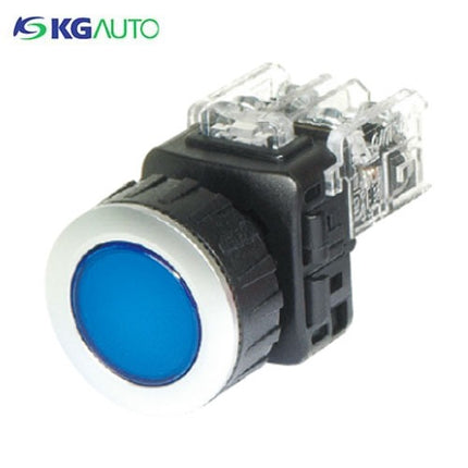KG AUTO Push Button Switch, Non-Illuminated, Ø30mm, Blue, Momentary, KGF-LM2A 2a2b