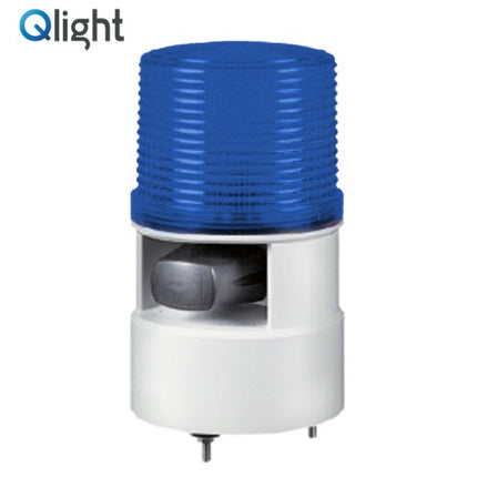 QLIGHT Warning Light, Ø125, Built-in Buzzer, Blue S125DL-WM-220-B