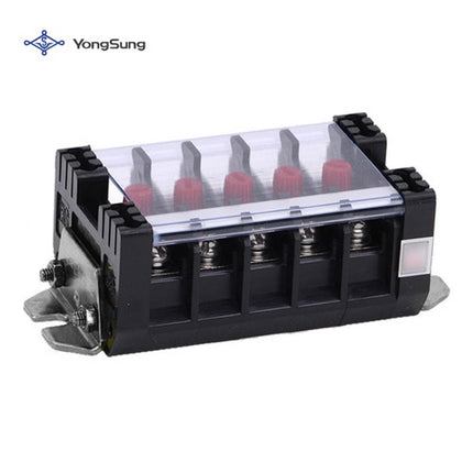 YONGSUNG Short-Circuit Terminal Block, 5P, Fixed Type, Stainless Steel Bolt YSCT-05AFS