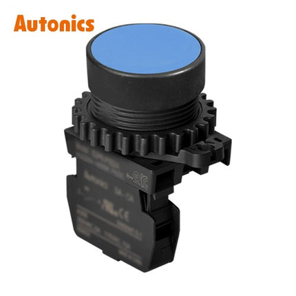 AUTONICS Push Button Switch, Non-Illuminated, Momentary, Ø30mm, Blue, 1a S3PR-P1BA