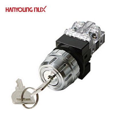 HANYOUNG Key Selector Switch, 3-Position, Ø25, Manual CRK-253A1C