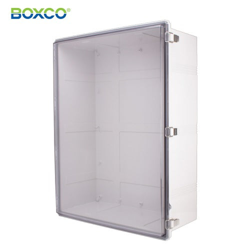 BOXCO Terminal Box, Plastic Enclosure, Hinge Type, ABS, Transparent Cover BC-ATP-608028