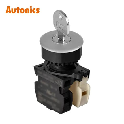 AUTONICS Key Selector Switch, Ø30, 3-Position, Non-Return A1 B1 S3KF-4CSAB