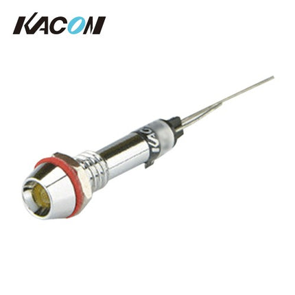 KACON Pilot Lamp Indicator, Ø6, AC220V, Yellow (Pack of 50) KL0622Y