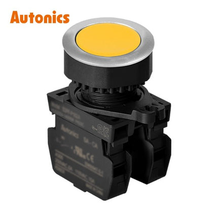 AUTONICS Push Button Switch, Non-Illuminated, Ø30mm, Yellow, 2a S3PF-P1Y2A