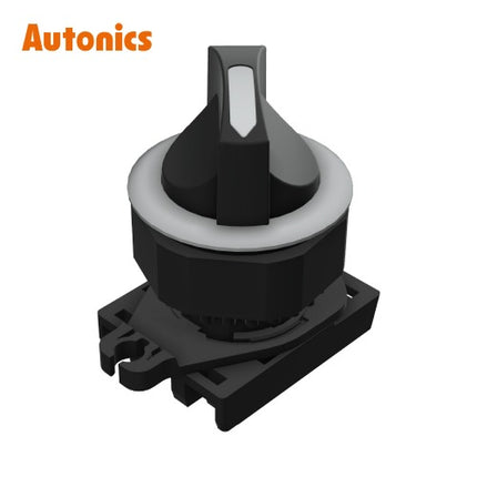AUTONICS Selector Switch, Non-Illuminated, Ø30mm, Long Lever, 2-Position, Maintained, Head Only, White S3SF-S4W