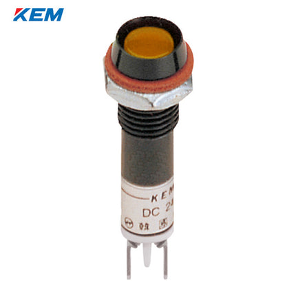 KEM KEM LED Indicator Light, Ø8mm, High-Brightness, AC220V, Yellow KLDSU-08A220-Y