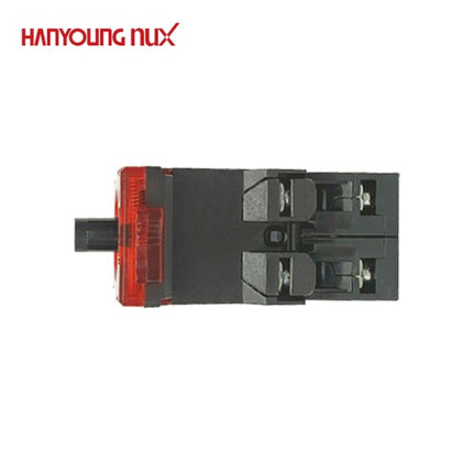 HANYOUNG Illuminated Push Button Switch, Contact Block, Bottom Contact, Red Cap AR-111A0R