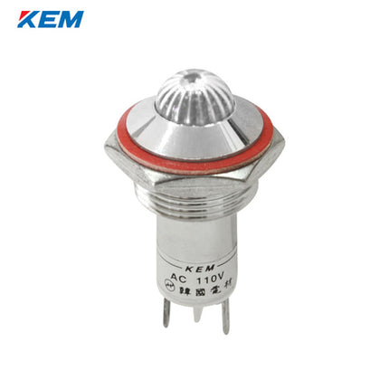 KEM KEM LED Indicator Light, Ø16mm, High-Brightness, AC110V, White KLHRAU-16A110W