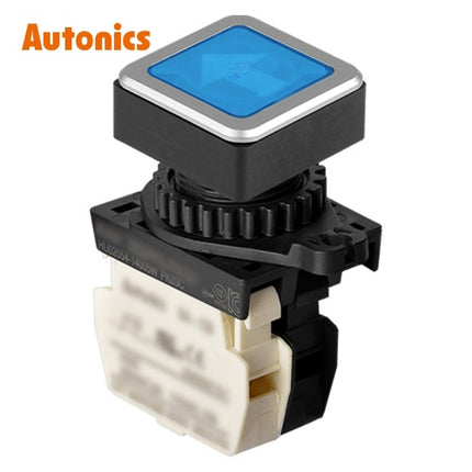 AUTONICS Push Button Switch, Illuminated, Momentary, Ø30mm, Blue, B1, AC SQ3PFS-P3BUBL