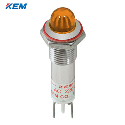 KEM KEM LED Indicator Light, Ø8, High-Brightness, DC3V, Yellow KLCRAU-08D03-Y