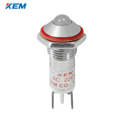 KEM KEM LED Indicator Light, Ø8, Standard-Brightness, AC220V, White Housing, Red Illumination KLH-08A220W