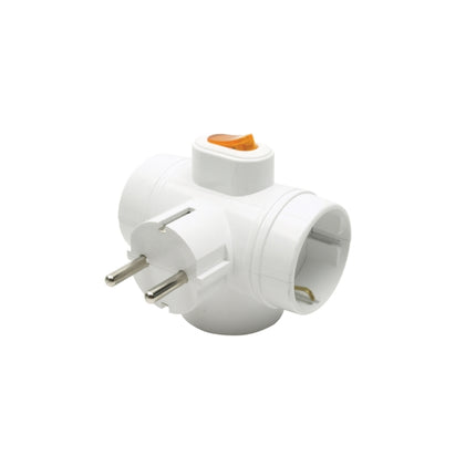 BESTO T-Type Power Strip, Grounded, 3 Outlets, With Switch BE-3TS