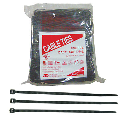 DONG-A BESTECH Cable Tie, Black D-300B 300MM*4.8(500EA)