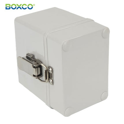 BOXCO Terminal Box, Plastic Enclosure, Hinge Type, ABS, Gray Cover BC-AGH-081110