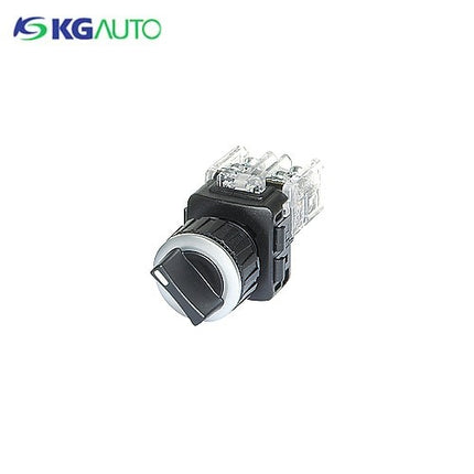 KG AUTO Selector Switch, 2-Position, Aluminum, Flush-Mount, Ø25mm, Maintained, KGS-J2M1 1a1b
