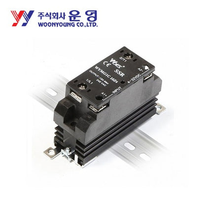 WOONYOUNG Solid State Relay (SSR), Socket Type, DIN Rail Mount WYMG1C15Z4