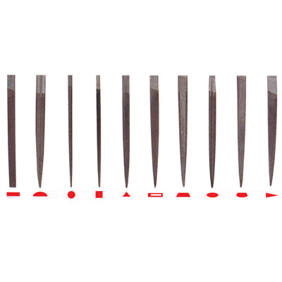THK Needle File Set, Second Cut F-S10M 10-pc set