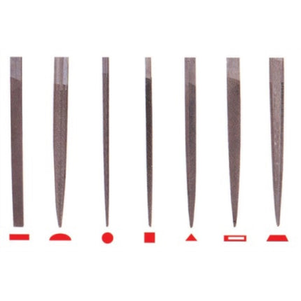 HAPDONG Needle File Set, Half Round, Second Cut H-S07M-H 7-pc set