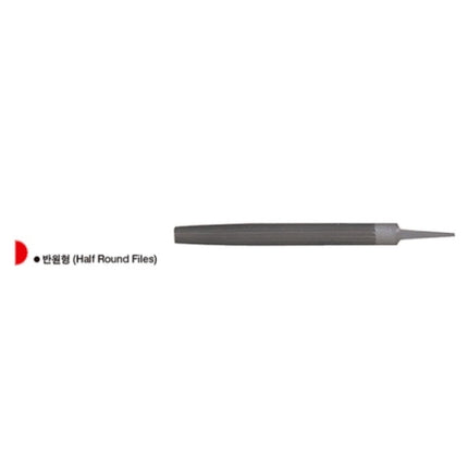 HAPDONG Needle File Set, Half Round, Second Cut H-S12M-H 12-pc set