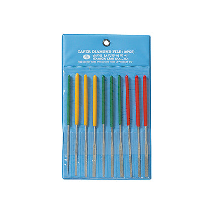THK Diamond File Set, for Mold Making F-TP10 10PCS (TP4#200,400,600,round#400), length150mm