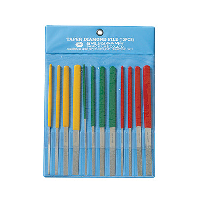 THK Diamond File Set, for Mold Making F-TP12 12PCS (TP4#200,400,600), length170mm