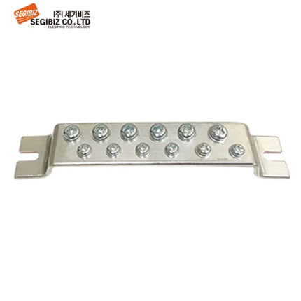 SEGIBIZ Grounding Busbar Terminal Block (Ground Bar), 2-Row, 12P SG-EB2-12P