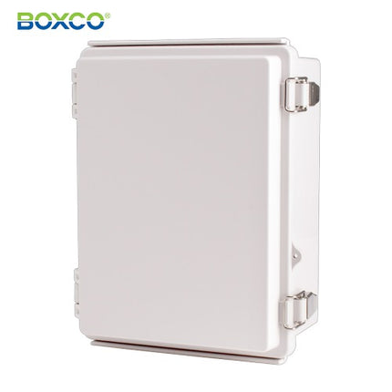 BOXCO Terminal Box, Plastic Enclosure, Hinge Type, ABS, Gray Cover BC-AGP-162110