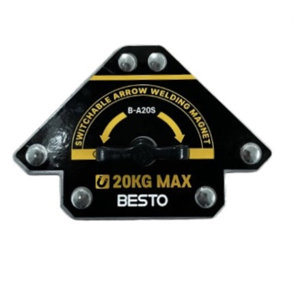 BESTO Lever Type Welding Magnet, Arrow Shape B-A20S 45lbs(20kg), 120*81*18*36mm