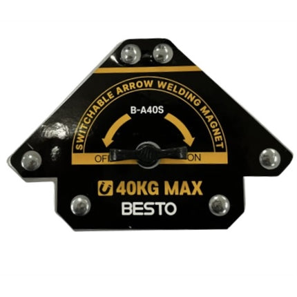 BESTO Lever Type Welding Magnet, Arrow Shape B-A40S 90lbs(40kg), 159*107*21*39mm