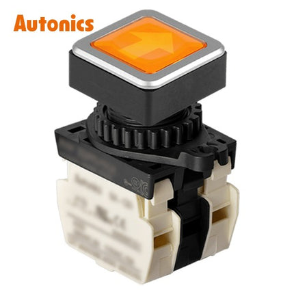 AUTONICS Push Button Switch, Illuminated, Momentary, Ø30mm, Yellow, B2, AC SQ3PFS-P3YL2BL