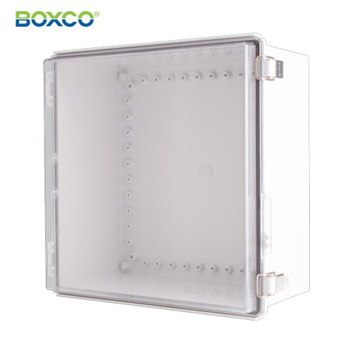 BOXCO Terminal Box, Plastic Enclosure, Hinge Type, ABS, Transparent Cover BC-ATP-353518