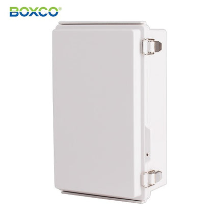 BOXCO Terminal Box, Plastic Enclosure, Hinge Type, ABS, Gray Cover BC-AGP-162610