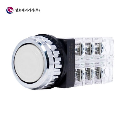 SUNGHO Push Button Switch, Non-Illuminated, Ø30, White, 3a3b SHPR-30B-3W