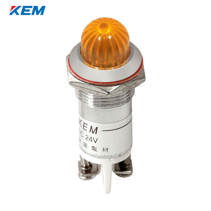 KEM KEM LED Indicator Light, Ø16mm, Bolt Type, High-Brightness, AC110V, Yellow KLHRAU-16A110YT