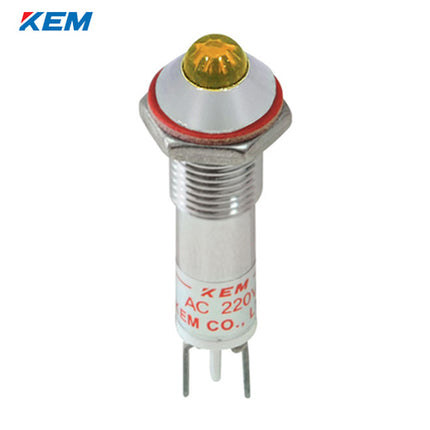KEM KEM LED Indicator Light, Ø8, High-Brightness, DC5V, Yellow KLHRAU-08D05-Y