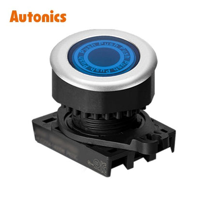 AUTONICS Push Button Switch, LED Illuminated, Ø30, Blue S3PF-P3B