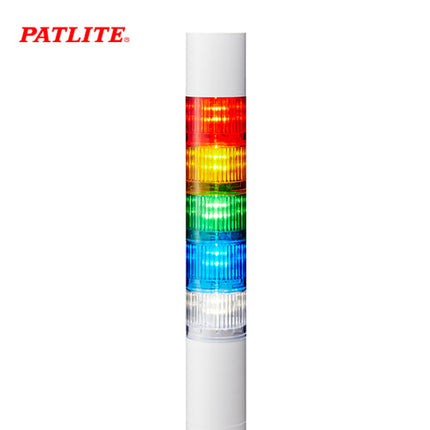 PATLITE Signal Tower Light, LED, Buzzer, Ø50mm, 5-Tier, DC24V LR5-502PJBW-RYGBC