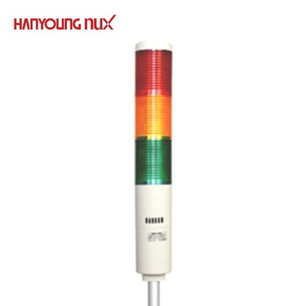 HANYOUNG Signal Tower Light, Steady/Flashing/Buzzer, 3-Tier, DC24V HY-TWBN243