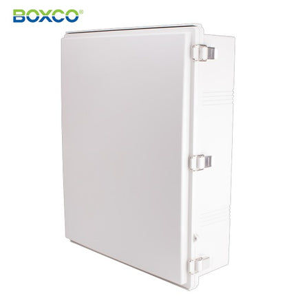 BOXCO Terminal Box, Plastic Enclosure, Hinge Type, ABS, Gray Cover BC-AGP-506018
